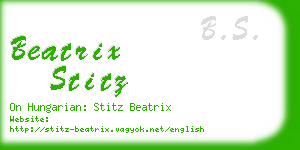 beatrix stitz business card